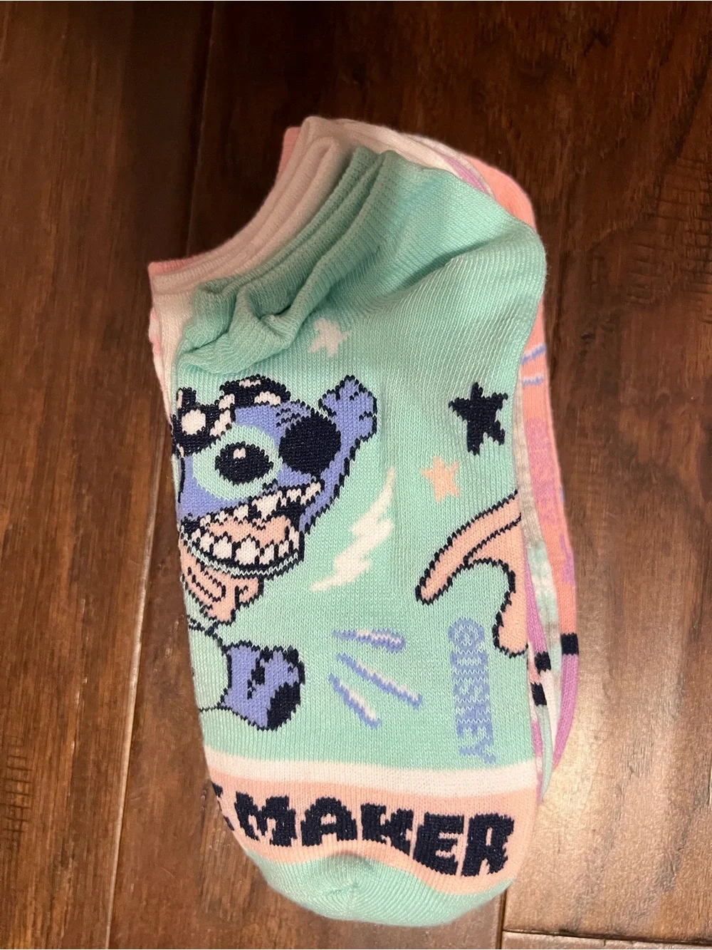 Lilo Stitch Women’s No Show Socks, Pack of 6 New with tags Shoe size 4-10